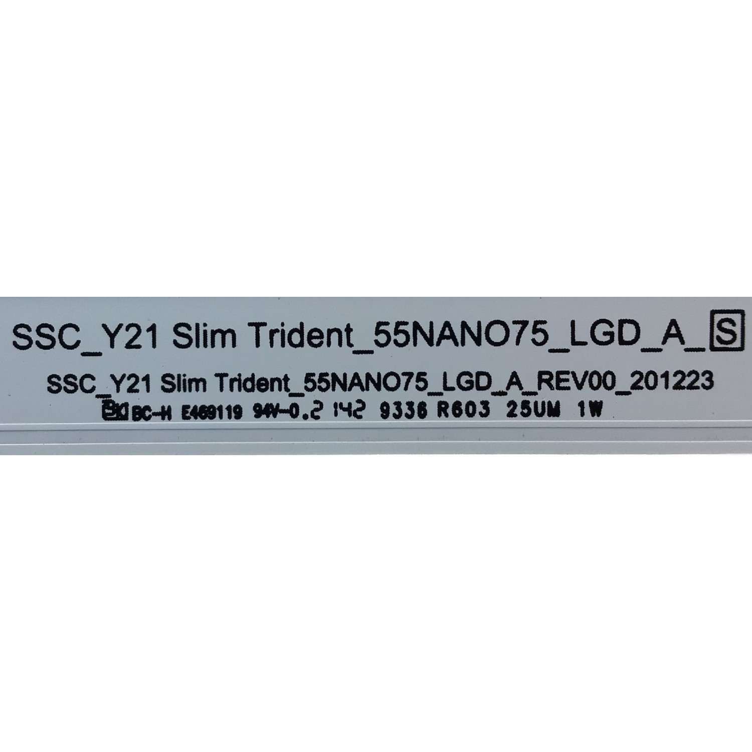 KIT DE LEDS PARA TV LG ( 7 PZ ) / NUMERO DE PARTE EAV65033701 / SSC_Y21 SLIM TRIDENT_55NANO75_LGD_A_S / SSC_Y21 SLIM TRIDENT_55NANO75_LGD_A_REV00_201223 / PANEL NC550TQG -AAKP1 / MODELO 55NANO75UQA.BUSYLJM - Imagen 2